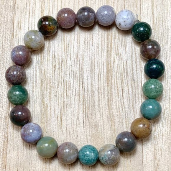 Rainbow Earth Tones Handmade Chakra Bracelet - Picture 5 of 7